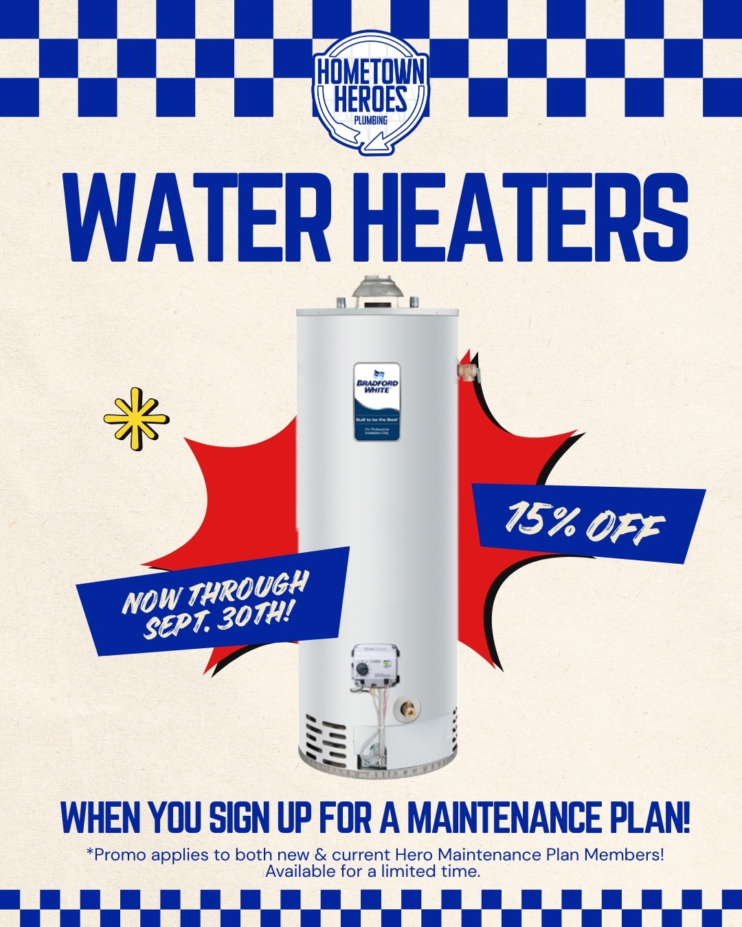 Blue and Red Retro Burger Food Promo Instagram Post - 1